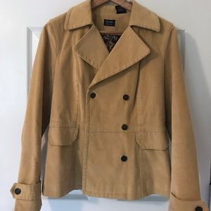 Double breasted corduroy coat